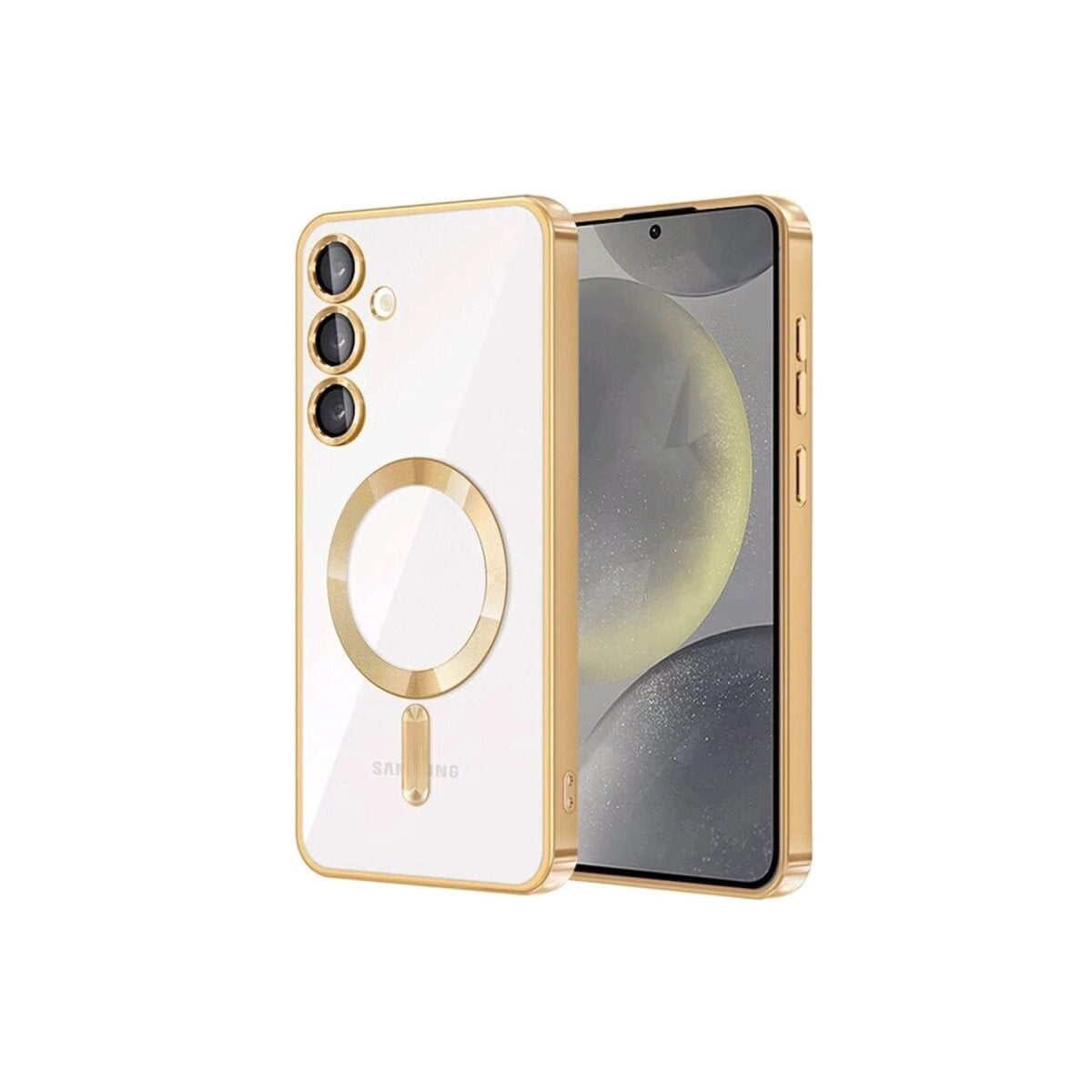 Samsung Galaxy S23 Kılıf Kross Magneticsafe Kapak - Gold