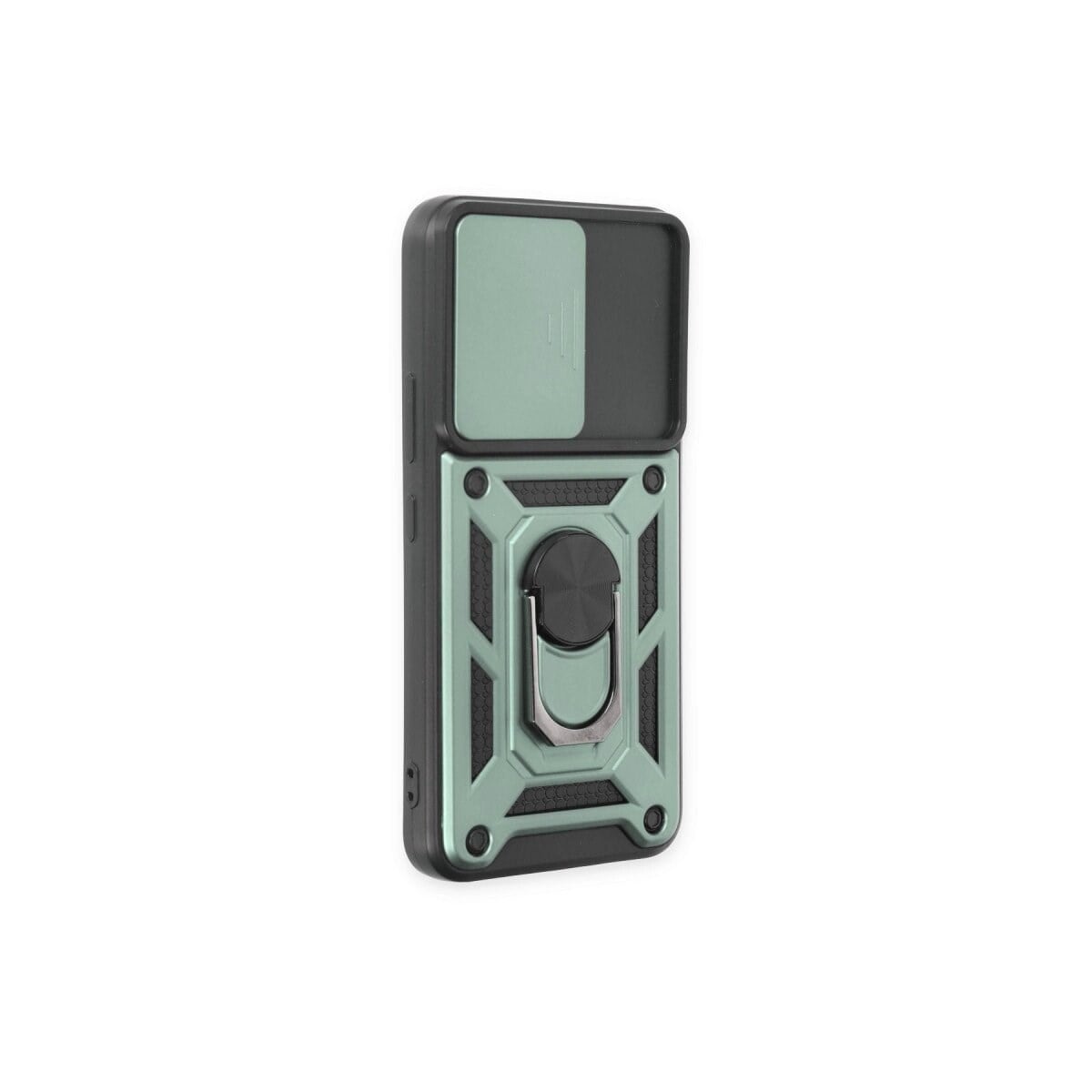 Samsung Galaxy S23 Kılıf Pars Lens Yüzüklü Silikon - Yeşil