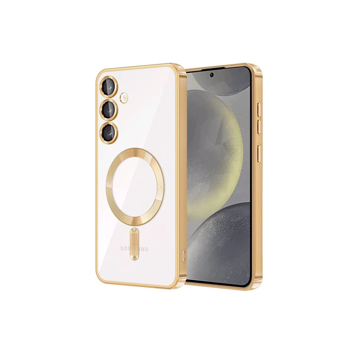 Samsung Galaxy S23 Plus Kılıf Kross Magneticsafe Kapak - Gold