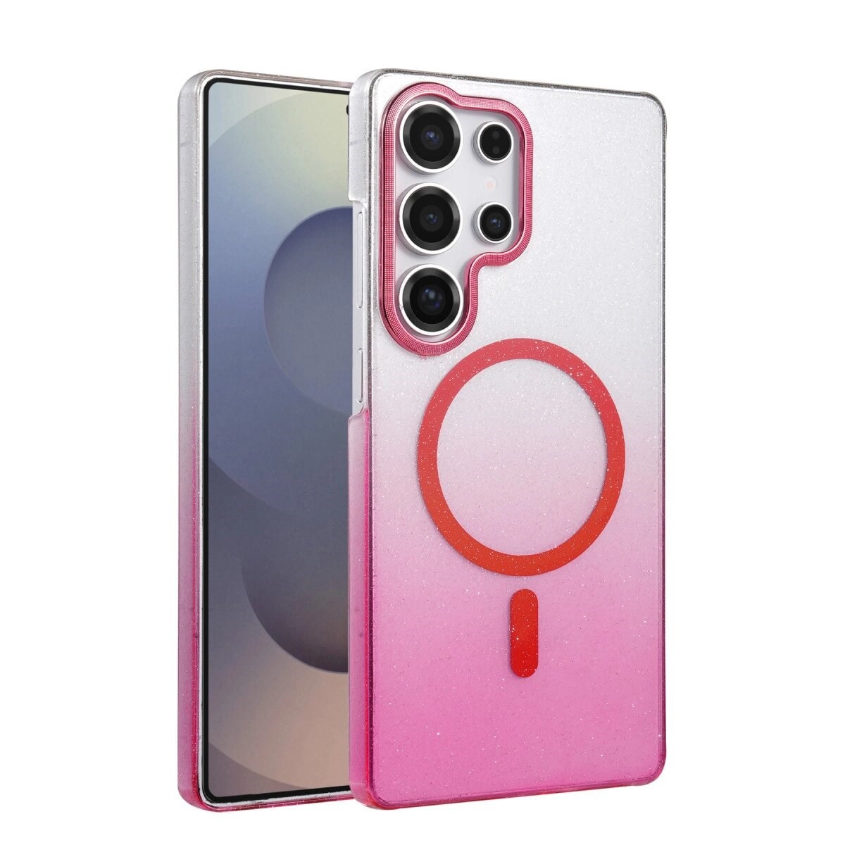 Samsung Galaxy S23 Ultra Glossy Magsafe Kapak - Pembe