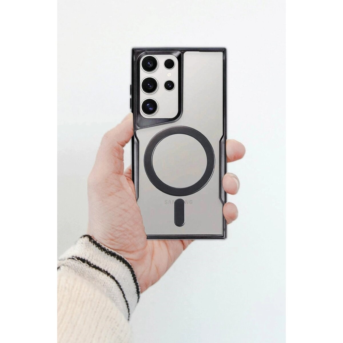 Samsung Galaxy S23 Ultra Kılıf Boyi Magsafe Silikon Kapak - Lacivert