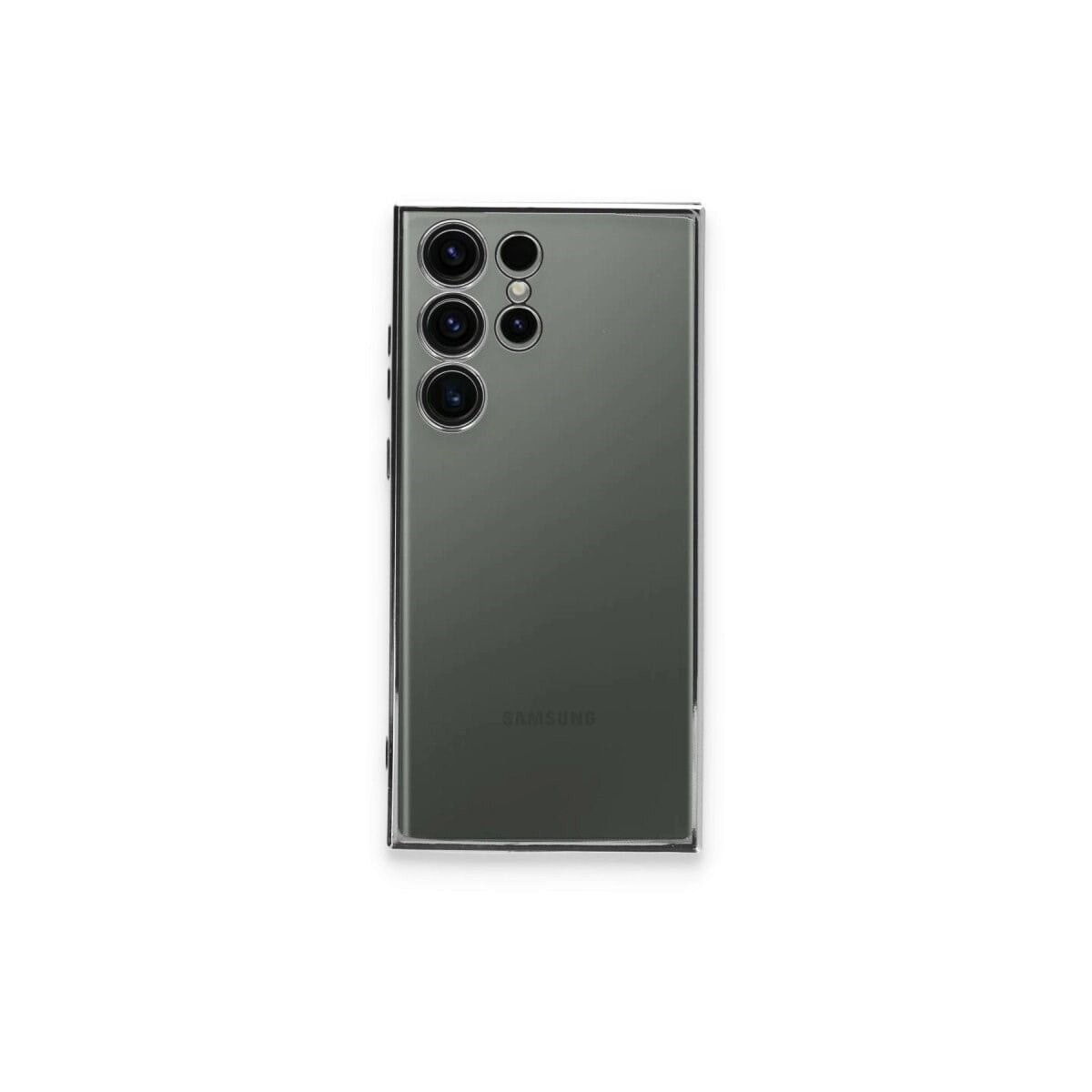 Samsung Galaxy S23 Ultra Kılıf Razer Lensli Silikon - Gümüş