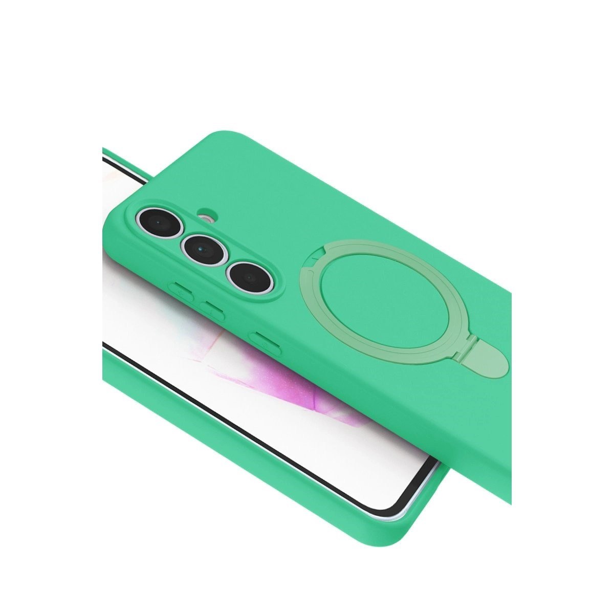 Samsung Galaxy S24 Fe Regal Magsafe Standlı Kapak - Yeşil