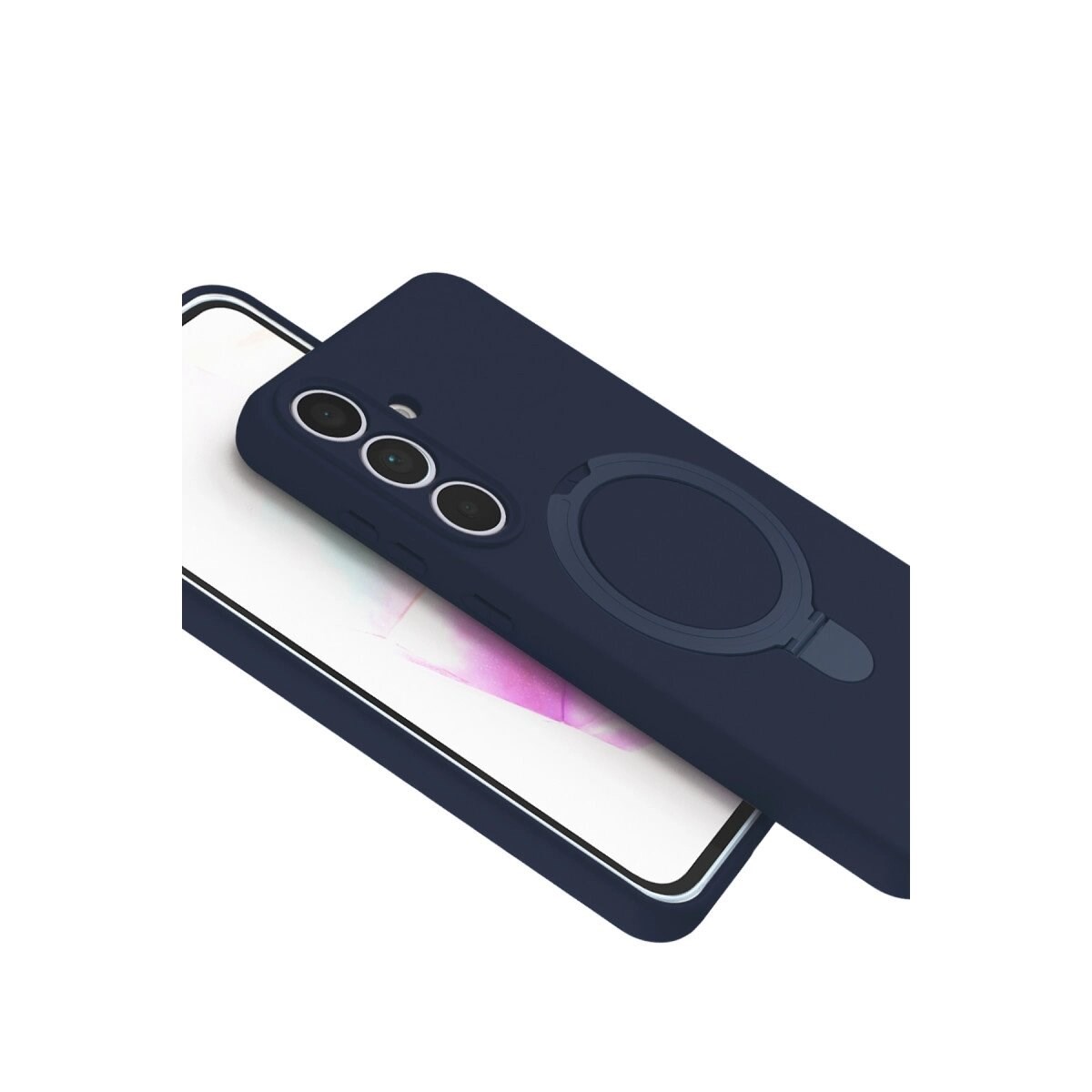 Samsung Galaxy S24 Fe Regal Magsafe Standlı Kapak - Lacivert