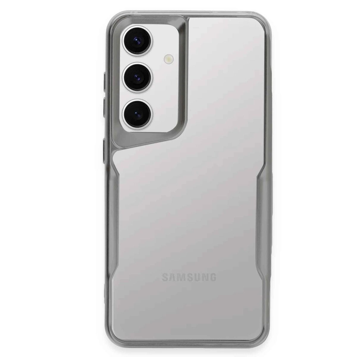 Samsung Galaxy S24 Kılıf Boyi Silikon Kapak - Gümüş