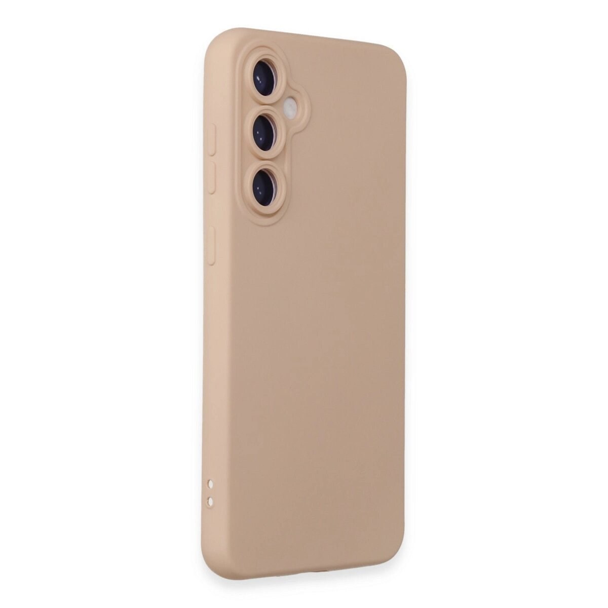 Samsung Galaxy S24 Kılıf Nano İçi Kadife Silikon - Pudra