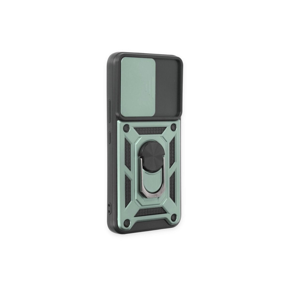 Samsung Galaxy S24 Kılıf Pars Lens Yüzüklü Silikon - Yeşil