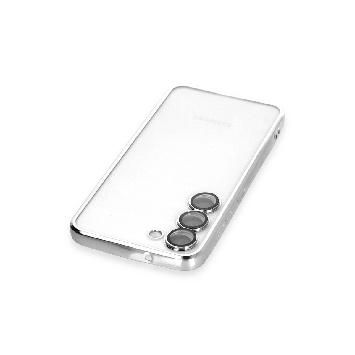 Samsung Galaxy S24 Kılıf Razer Lensli Silikon - Gümüş