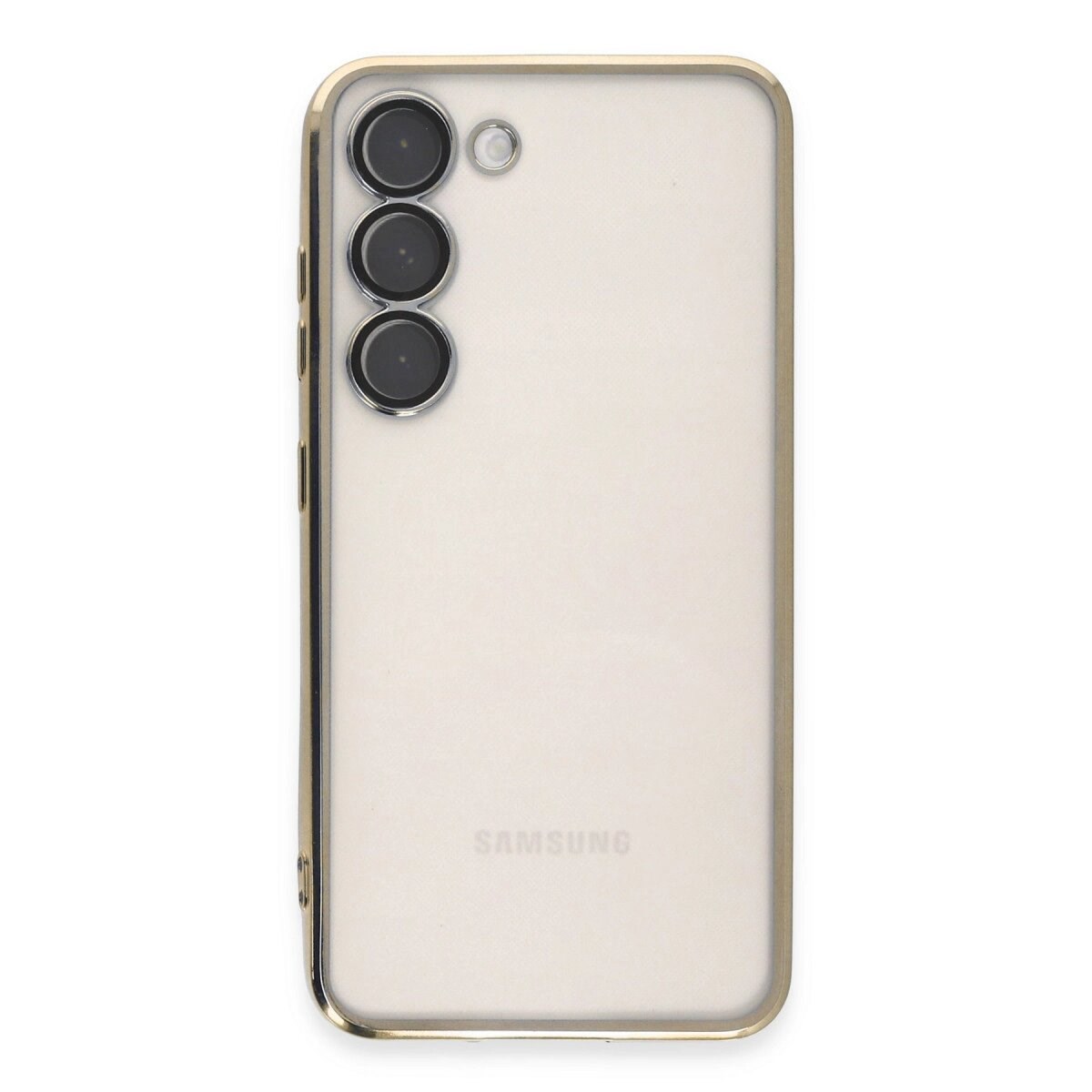 Samsung Galaxy S24 Kılıf Razer Lensli Silikon - Gold