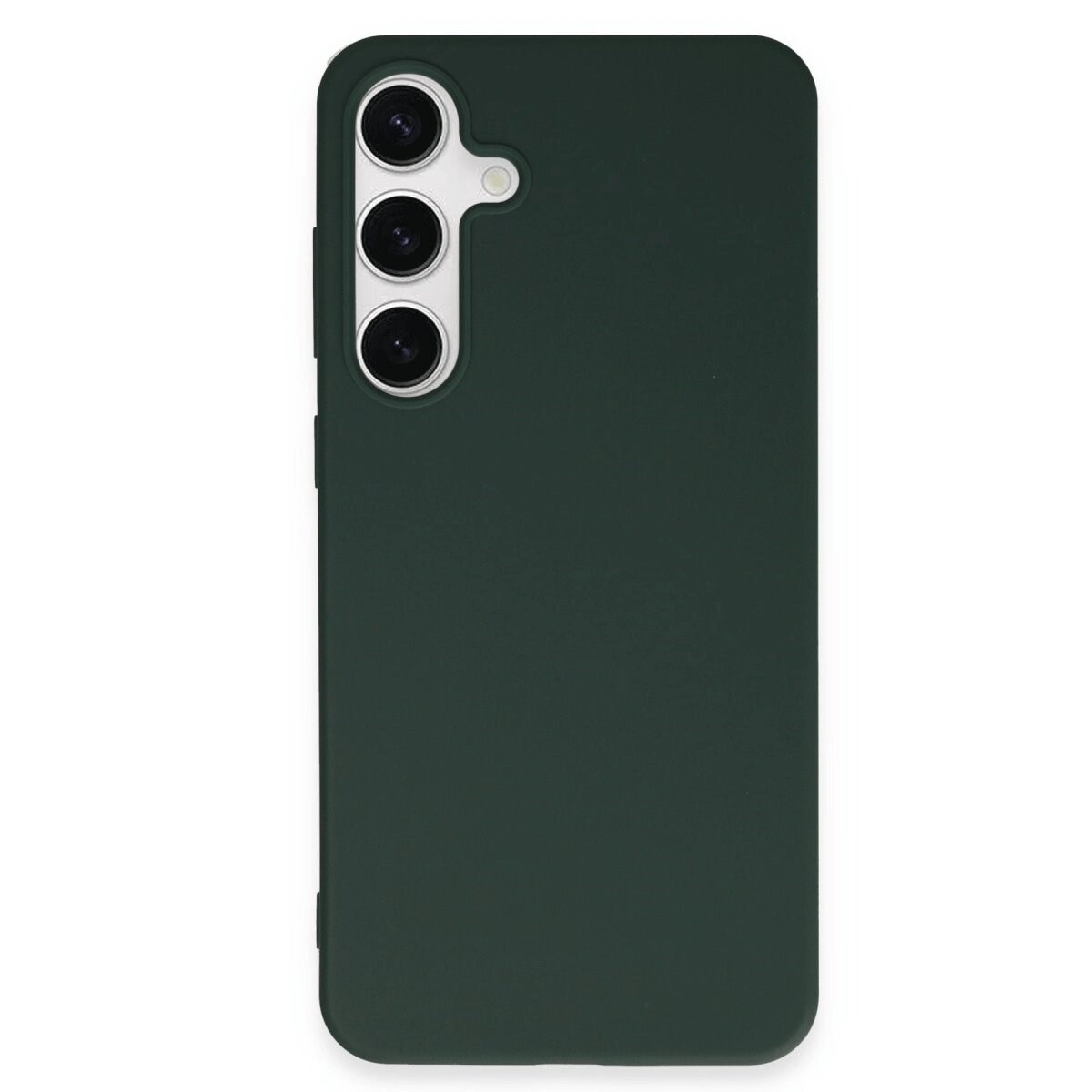 Samsung Galaxy S24 Plus Kılıf First Silikon - Koyu Yeşil