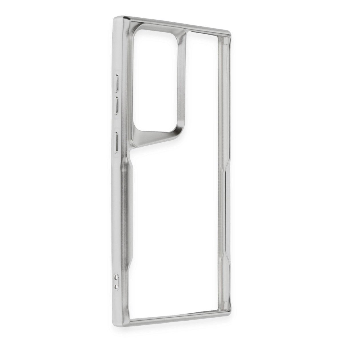 Samsung Galaxy S24 Ultra Kılıf Boyi Silikon Kapak - Gümüş