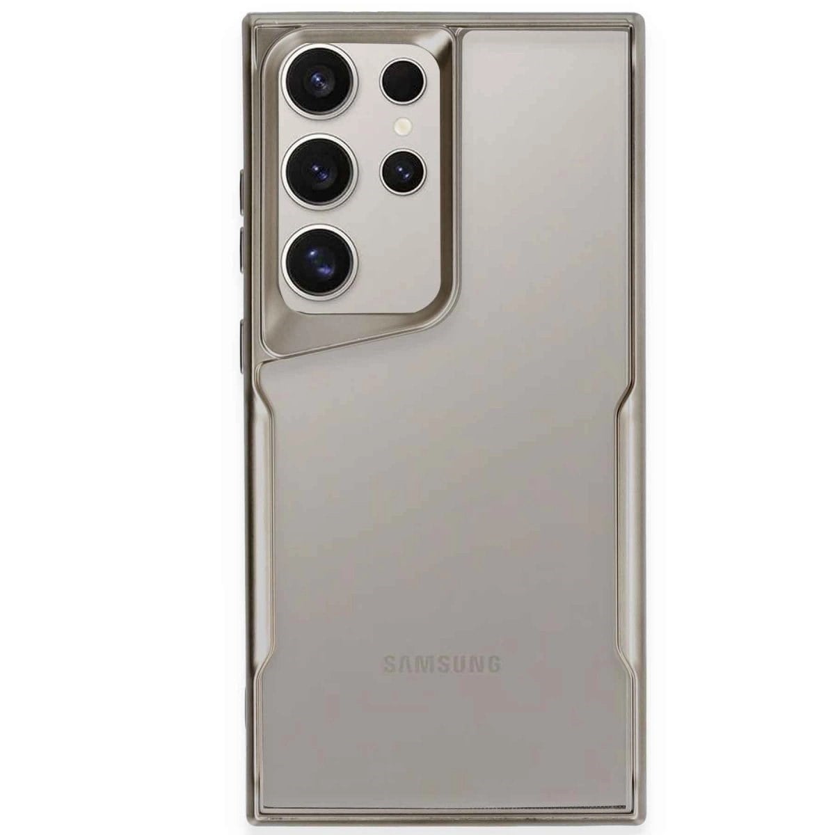 Samsung Galaxy S24 Ultra Kılıf Boyi Silikon Kapak - Titan Gri