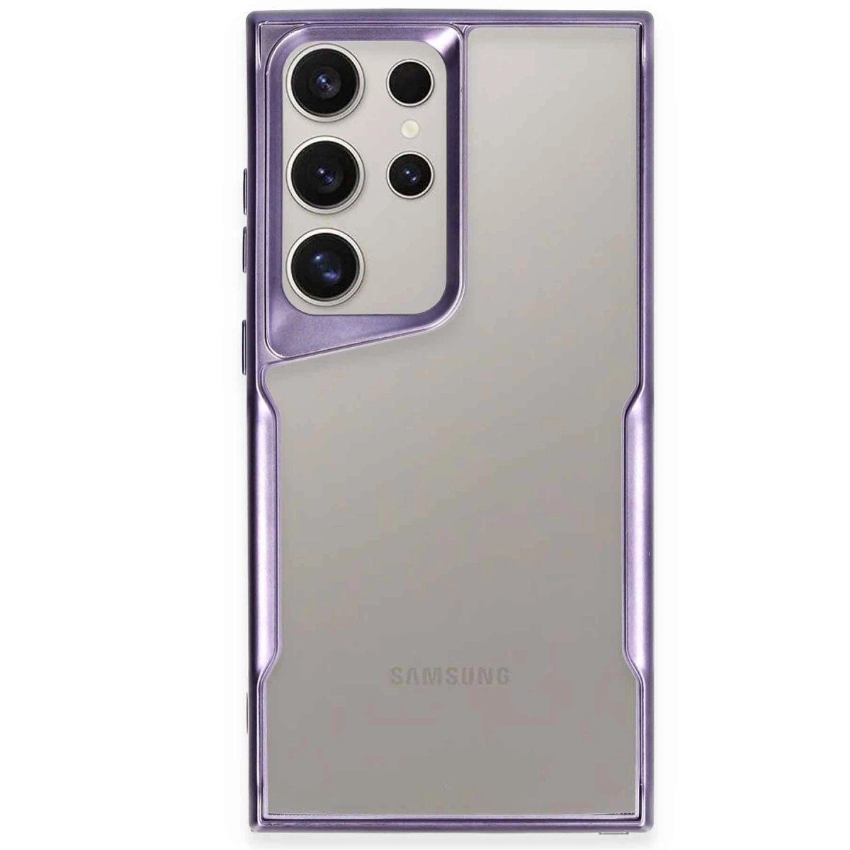 Samsung Galaxy S24 Ultra Kılıf Boyi Silikon Kapak - Derin Mor
