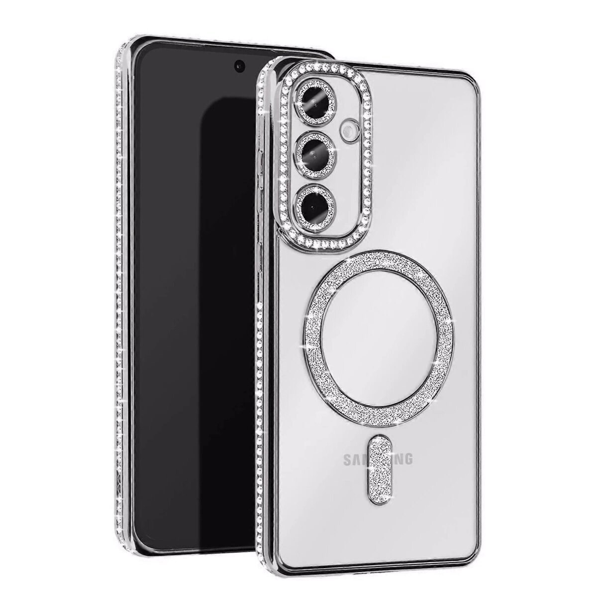 Samsung Galaxy S25 Edge Joke Simli Magneticsafe Kılıf - Gümüş