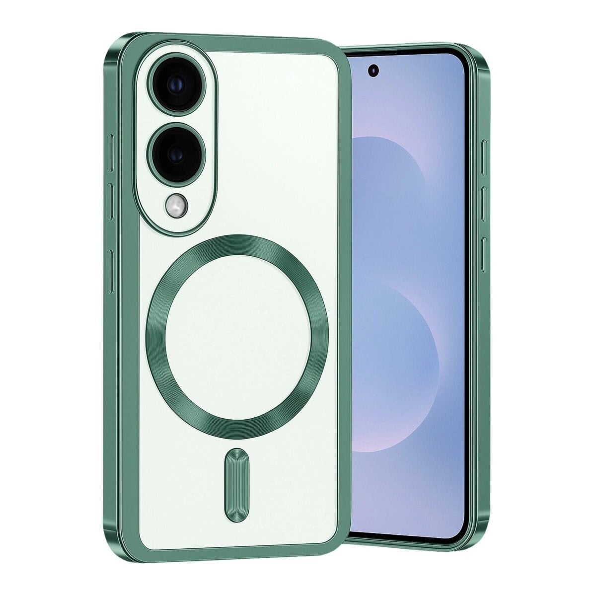 Samsung Galaxy S25 Edge Kross Magneticsafe Kapak - Koyu Yeşil