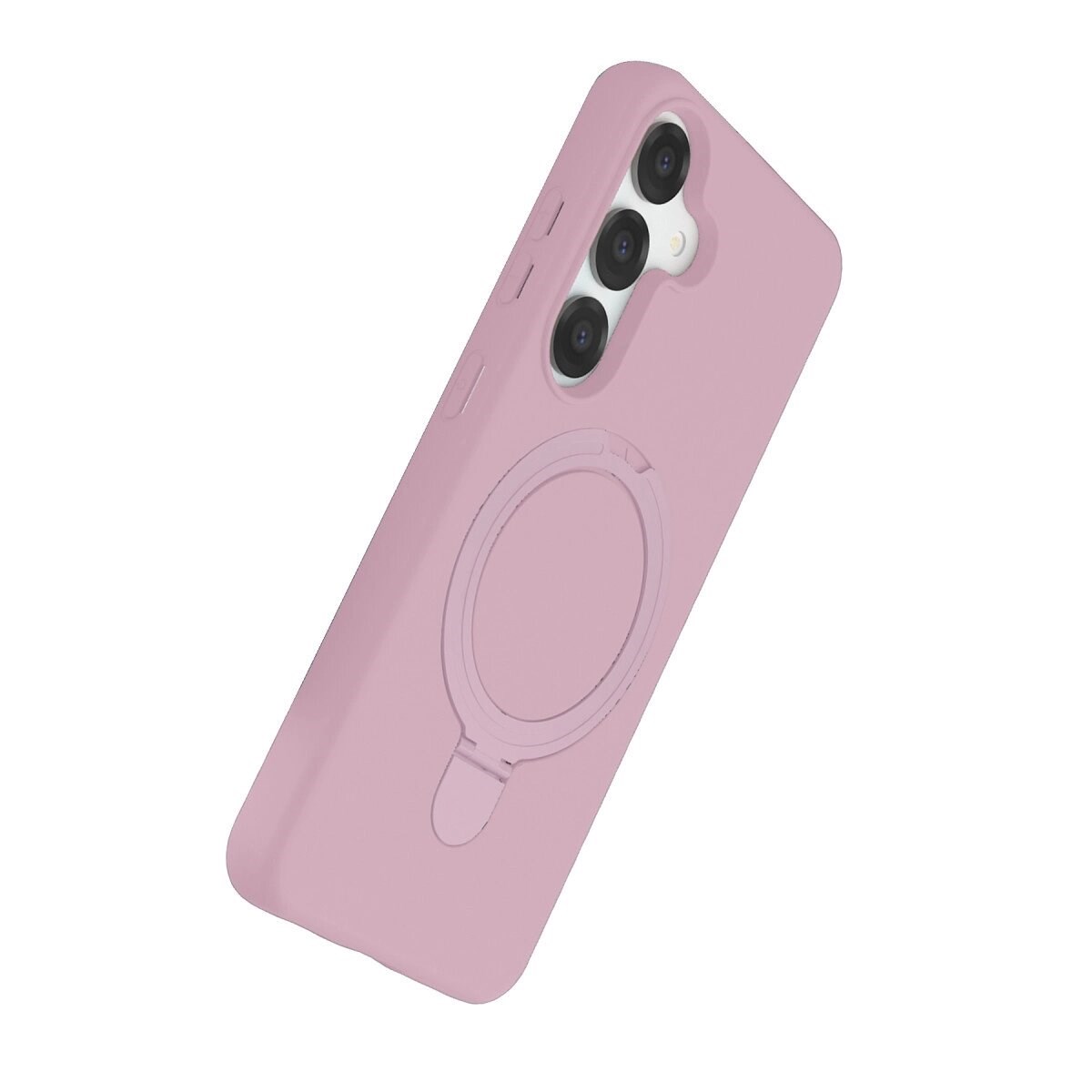Samsung Galaxy S25 Regal Magsafe Standlı Kapak - Açık Pembe