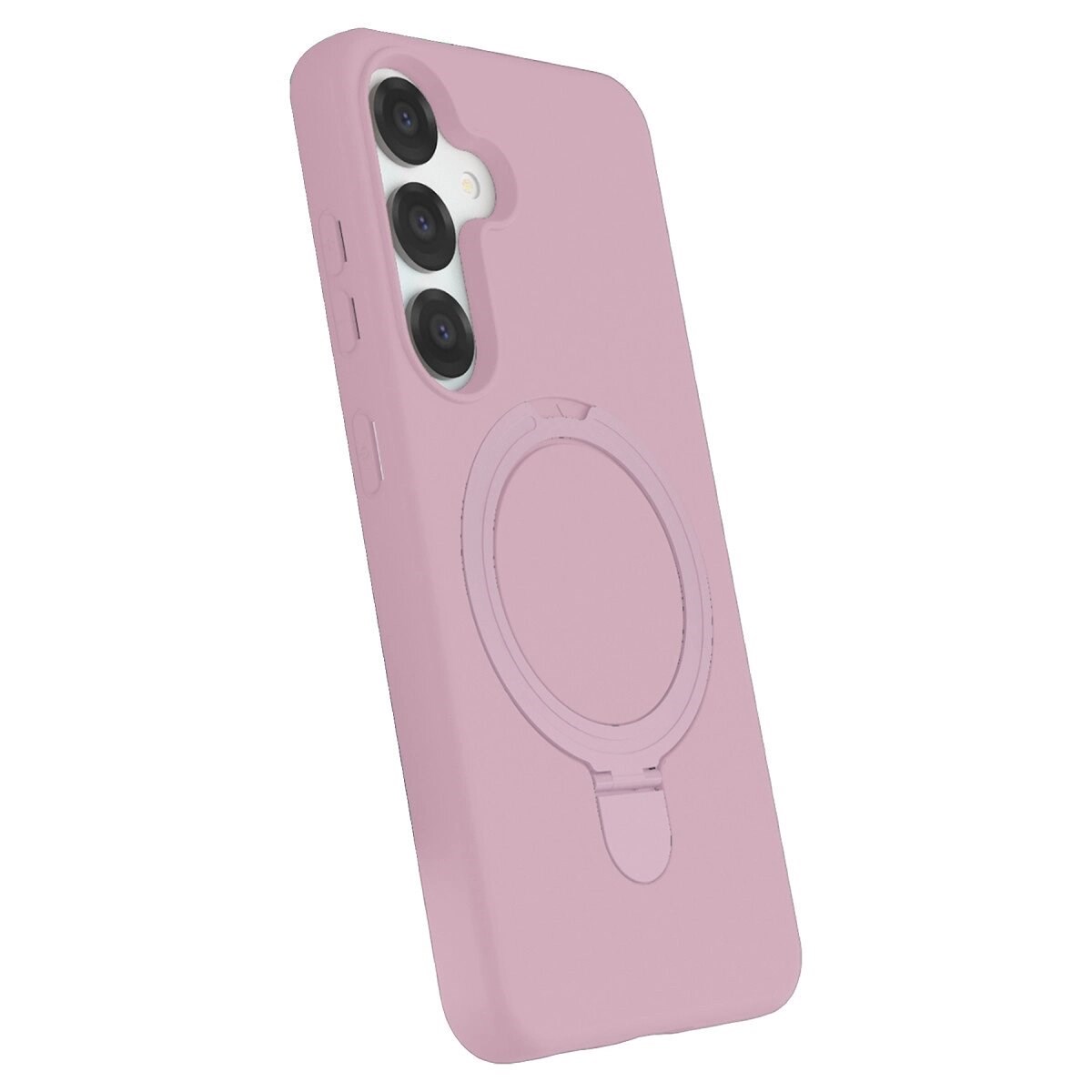 Samsung Galaxy S25 Regal Magsafe Standlı Kapak - Açık Pembe