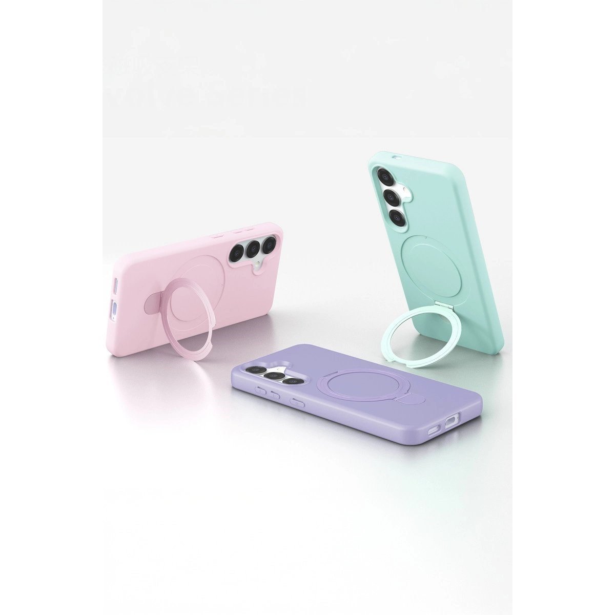 Samsung Galaxy S25 Regal Magsafe Standlı Kapak - Lila