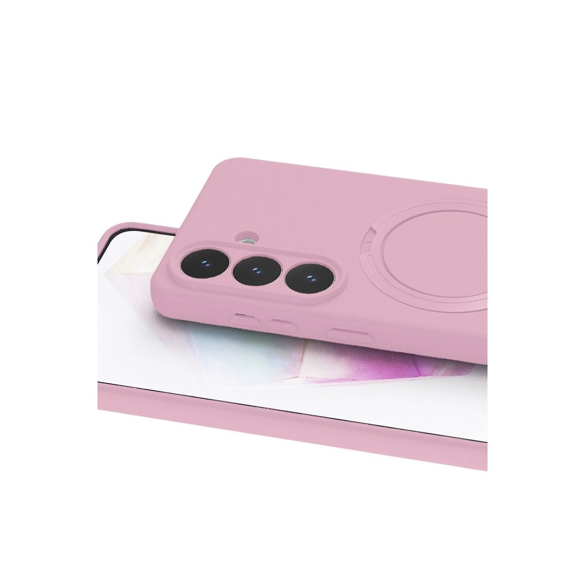 Samsung Galaxy S26 Plus Regal Magsafe Standlı Kapak - Açık Pembe