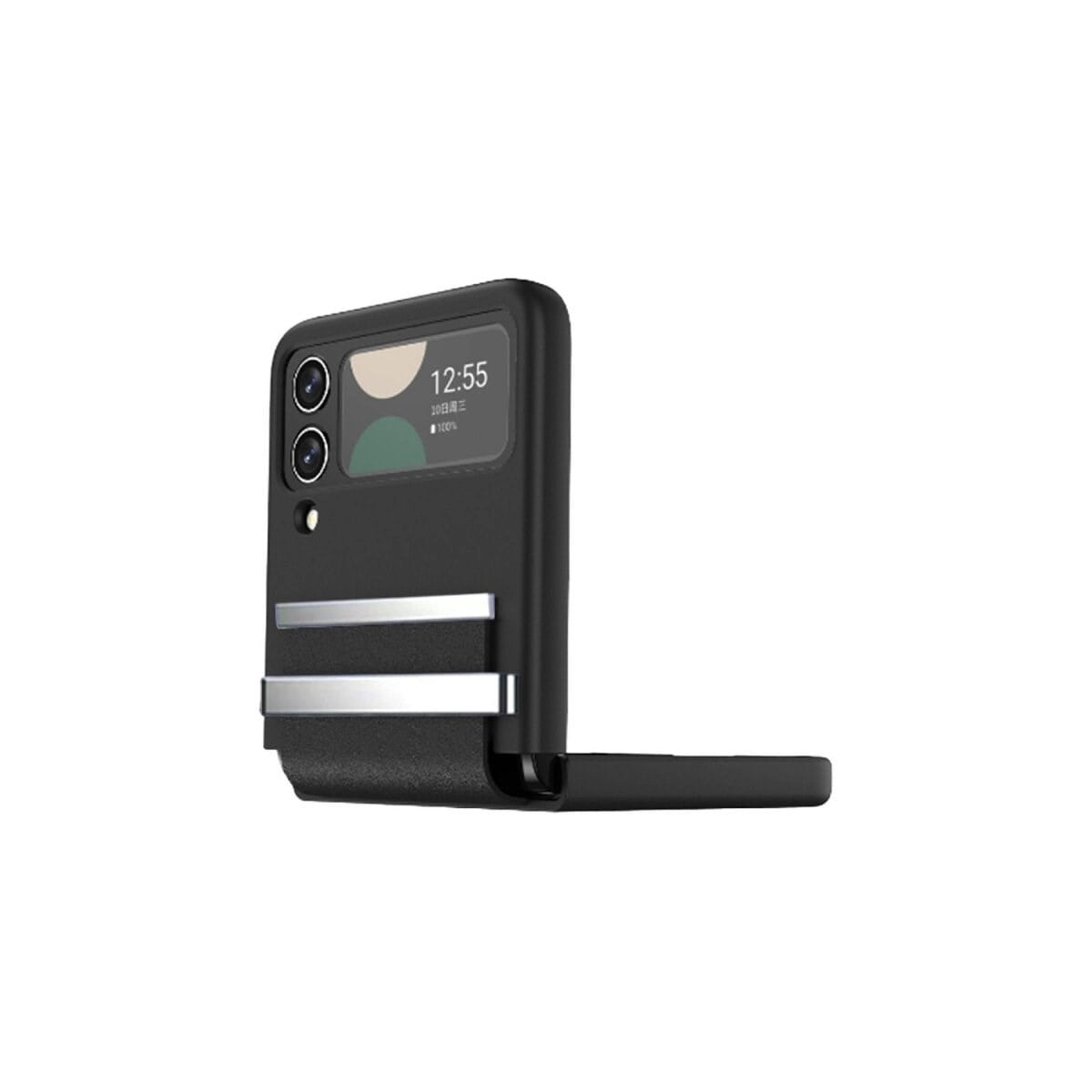 Samsung Galaxy Z Flip 3 Kılıf Belt Flip Kapak - Siyah