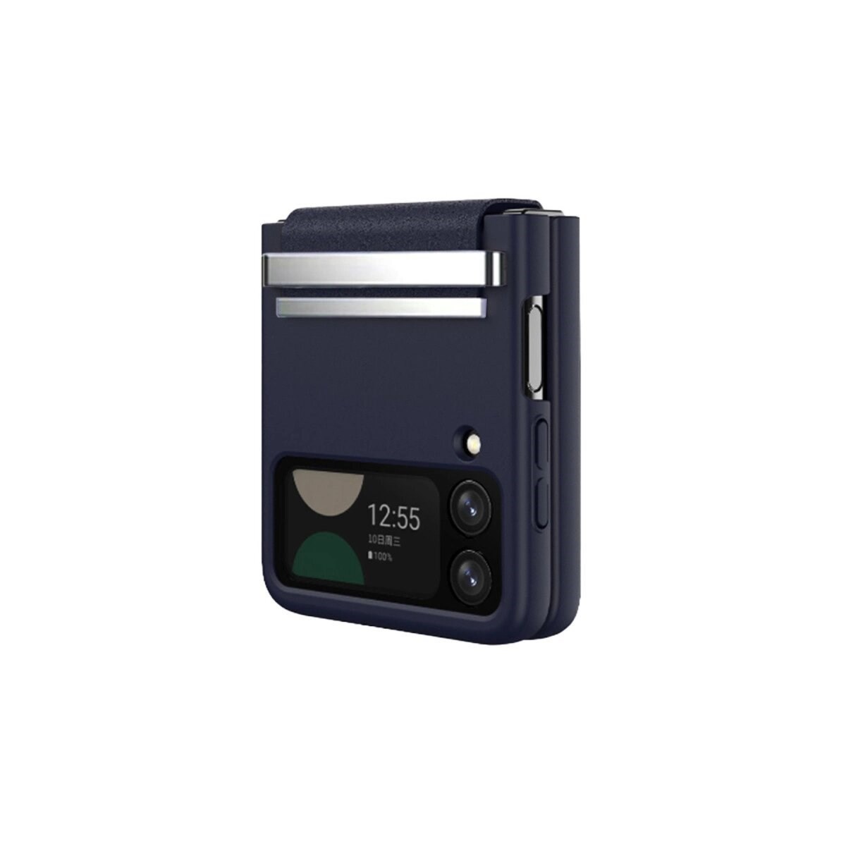 Samsung Galaxy Z Flip 4 Kılıf Belt Flip Kapak - Lacivert