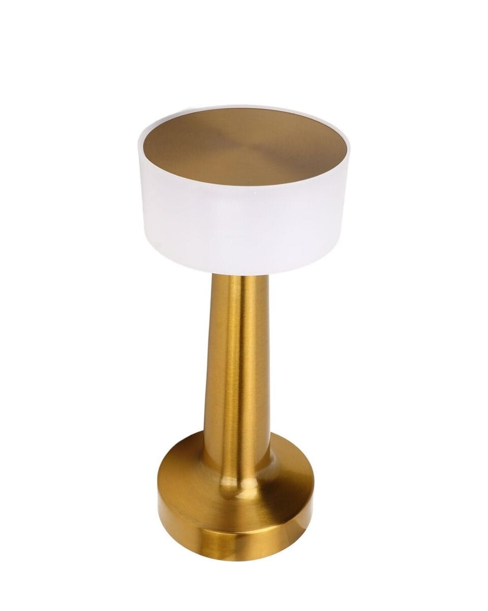 Şarjlı Gold Mantar Masa Lambası Dimmer Ayarlı Kablosuz LED Lamba