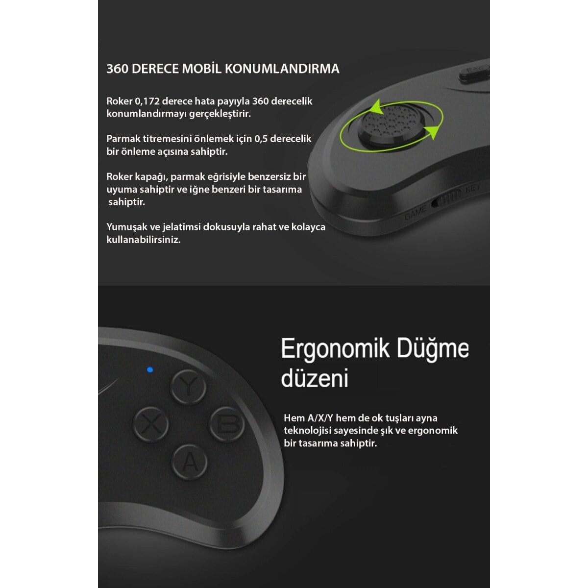 Shinecon Sc-b01 Sanal Gerçeklik Gözlüğü Kumandası - Siyah