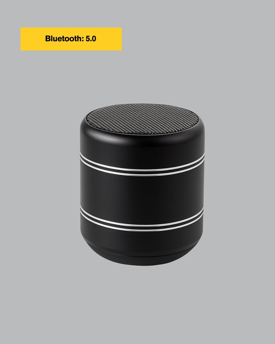 Silindir Tasarım Mini Bluetooth Hoparlör 10m Çekim Güçlü Bas ve Mikrofonlu