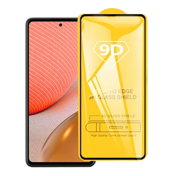 SM Galaxy A72 9D Full Glue Tempered Cam Ekran Koruyucu-(1903)