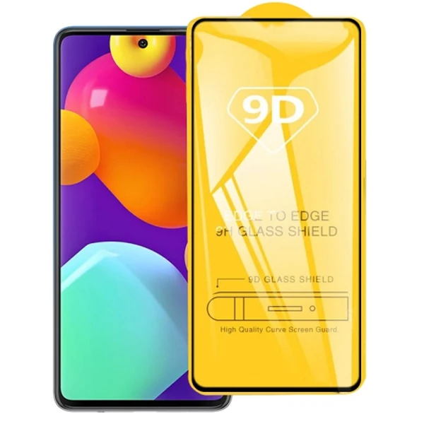 SM Galaxy F62 / M62 9D Full Glue Tempered Cam Ekran Koruyucu-(1903)