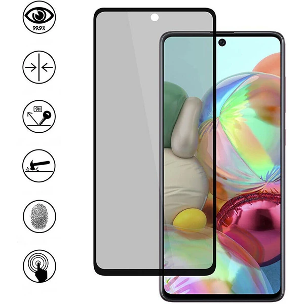 SM Galaxy Note 10 Lite 3D Full Privacy Gizlilik Tempered Cam Ekran Koruyucu-(1903)