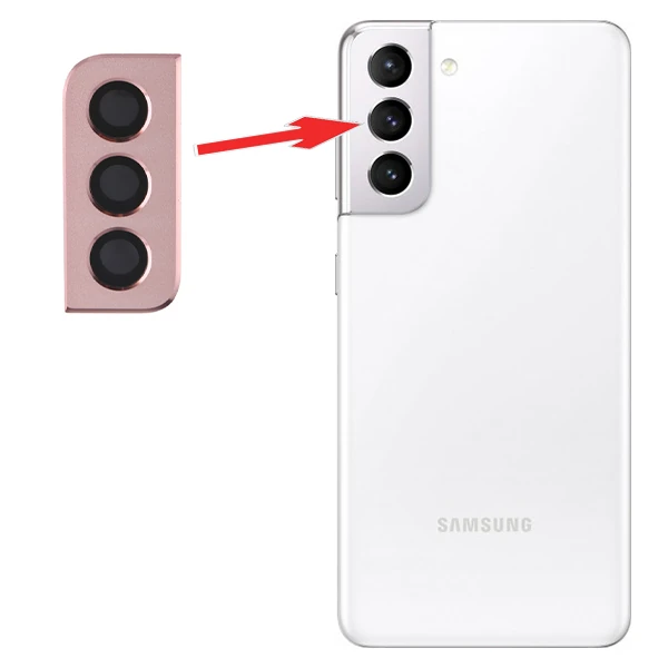 Sm Galaxy S21 G991 Metal Çerçeveli Kamera Lens Full Set-(1903)