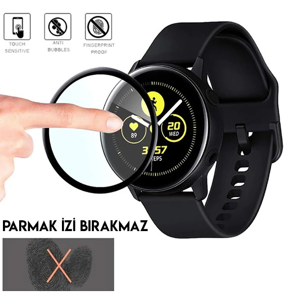 SM Galaxy Watch Active 2 44mm 3D kavisli PC+PMMA Ekran Koruyucu-(1903)