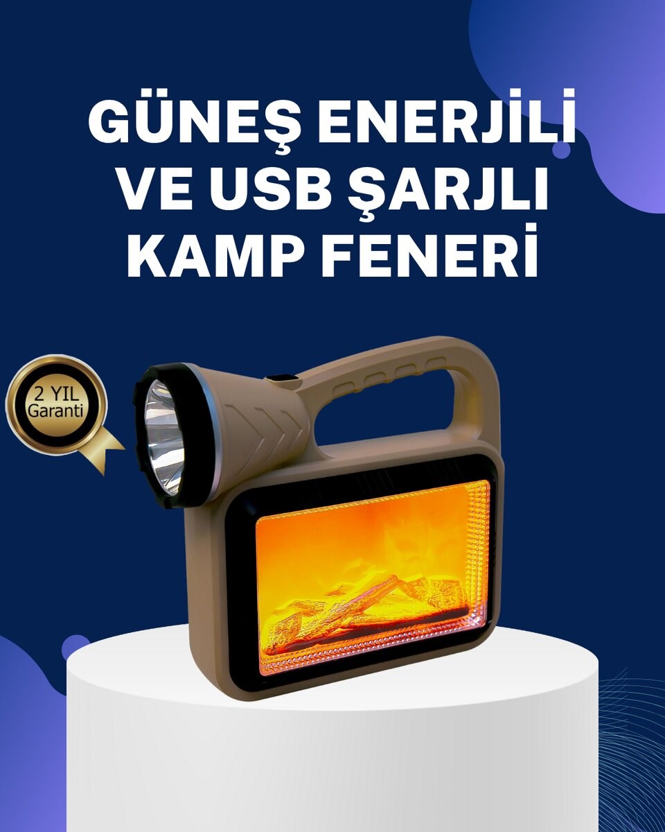 Solar Alev Lambası – Kamp, Bahçe ve Dış Mekan İçin