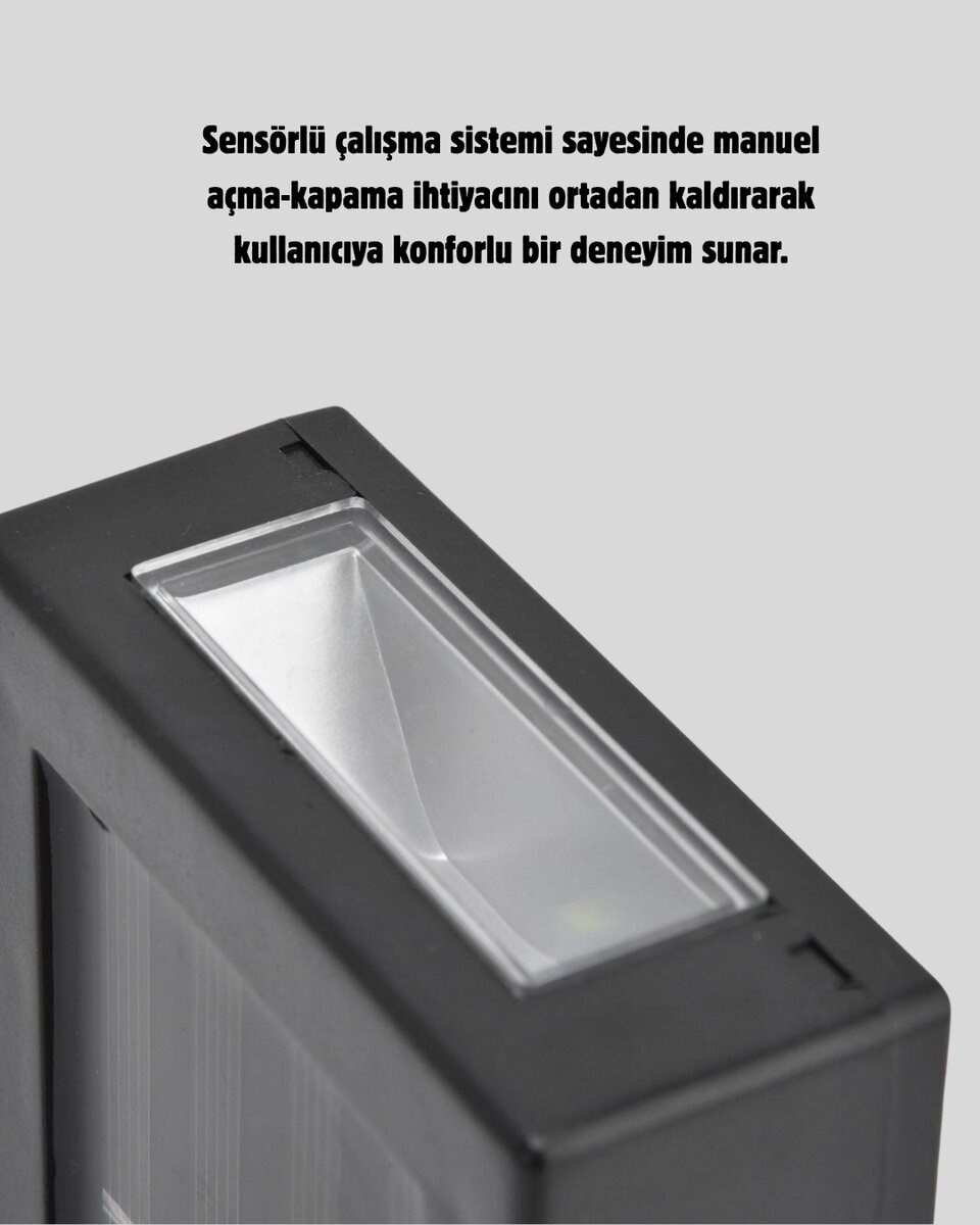 Solar Güçlü 6 LED Dış Mekan Lambası – Otomatik Aç/Kapa Işık Sensörlü Aydınlatma