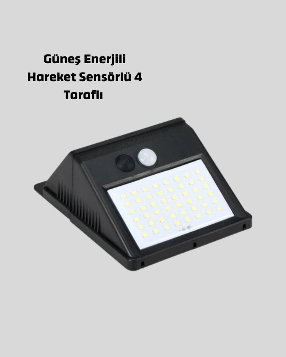 Solar LED Bahçe Aydınlatma – Hareket Sensörlü, Güneş Paneliyle Şarj Olan, IP65 Dayanıklı