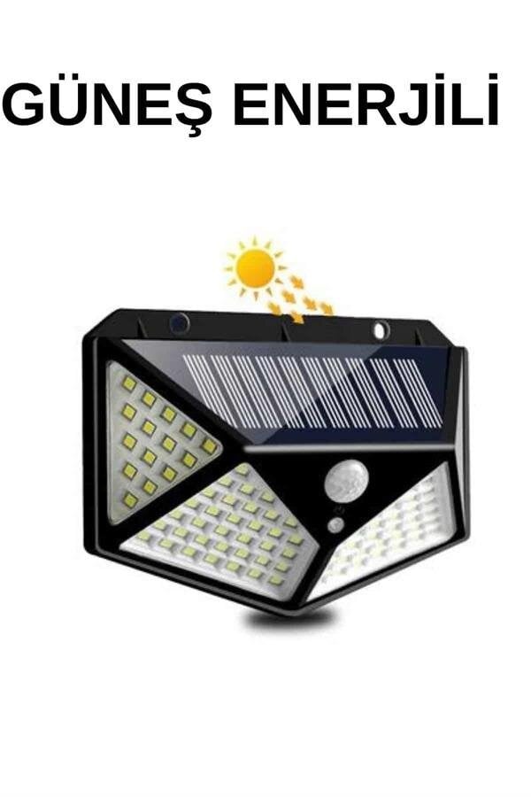 Solar Sensörlü Duvar Lambası Bahçe Lambaso Parlak Beyaz Işık Suya Dayanıklı