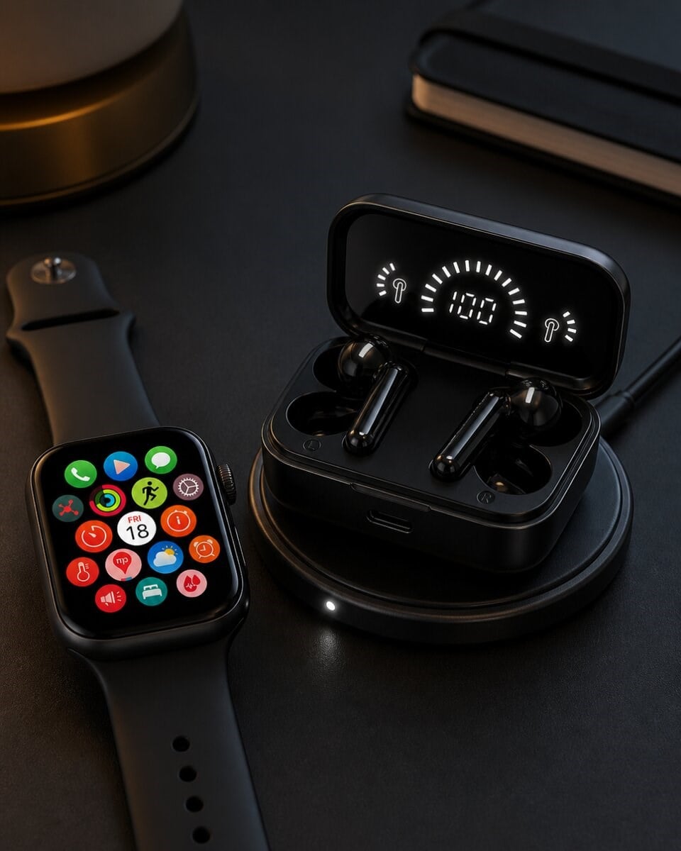 Spor ve Günlük Kullanıma Uygun Akıllı Saat ve Bluetooth Kulaklık Seti Yüksek Performans