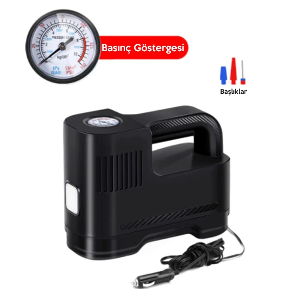 ST-217 12V Taşınabilir Hava Pompası Kompresör Araç Lastik Şişirme Makinesi-(1903)