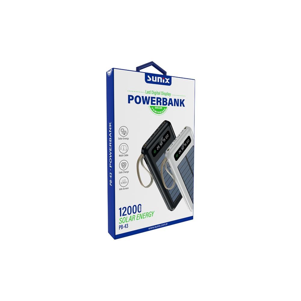 SUNİX 12.000 MAH POWERBANK SOLAR ENERGY GÜNEŞ IŞIĞI İLE DOLUMSUNİX 12.000 MAH POWERBANK SOLAR ENERGY GÜNEŞ IŞIĞI İLE DOLUMSUNİX VİZYON GSM