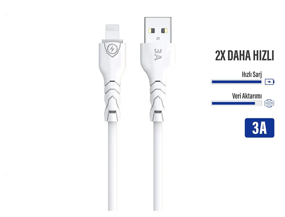 SUNİX İOS KABLO 3A 1M SC-91 