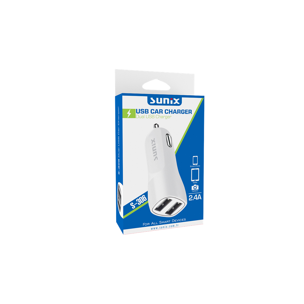 SUNİX USB CAR CHARGER 2.4A S-306