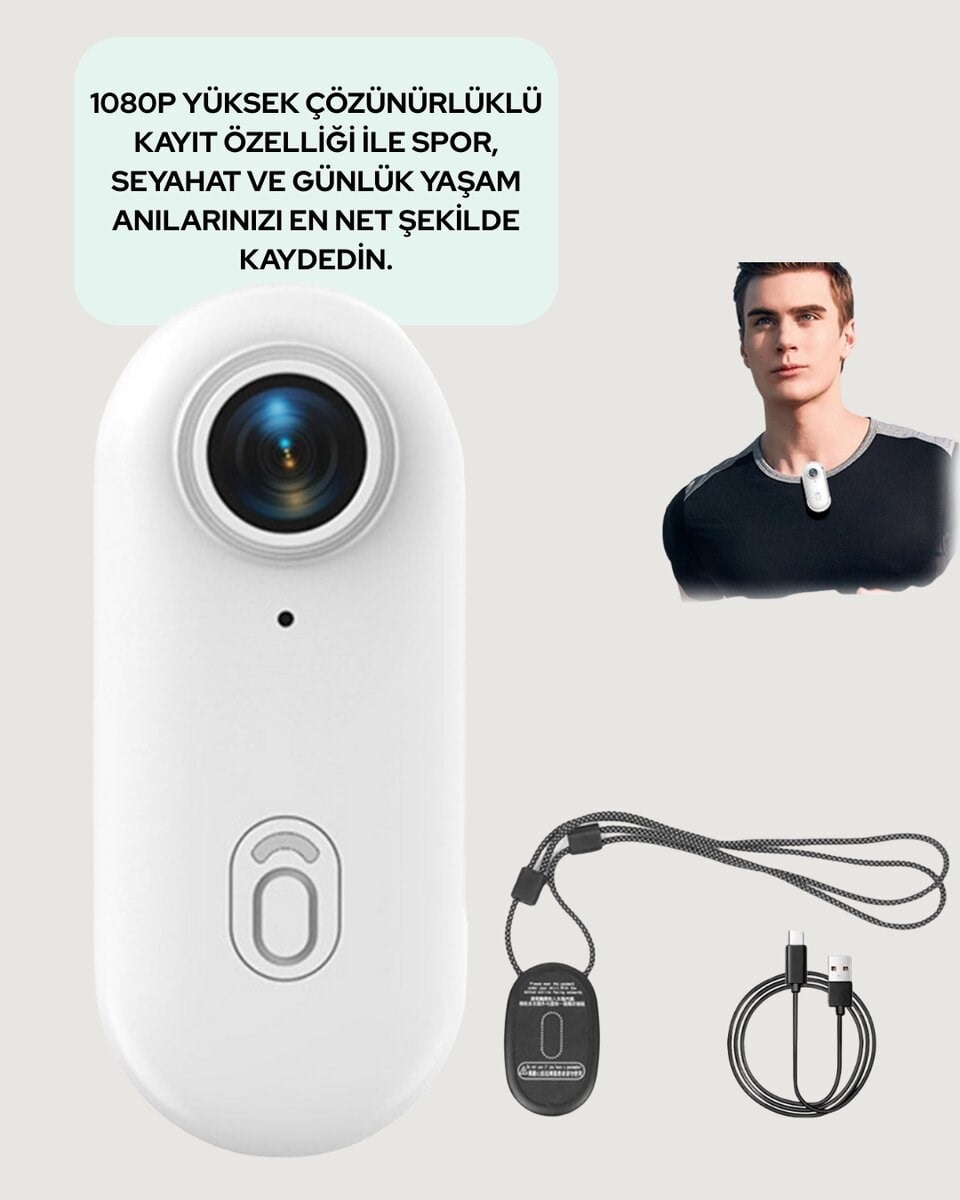 Suya ve Darbeye Dayanıklı Kompakt Spor Kamera 1080P Yeni Nesil