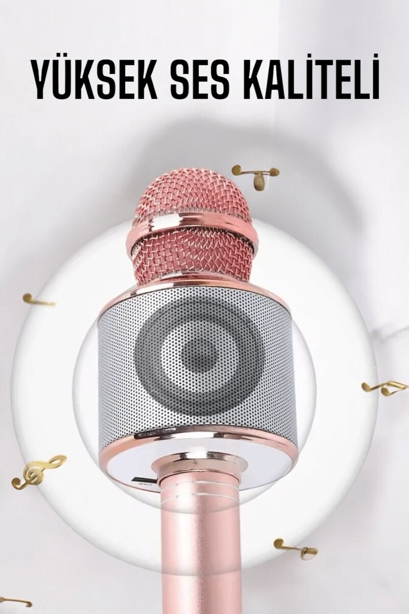 Taşınabilir Bluetooth Karaoke Mikrofon: Hafıza Kart Girişli, Etkileyici Performans
