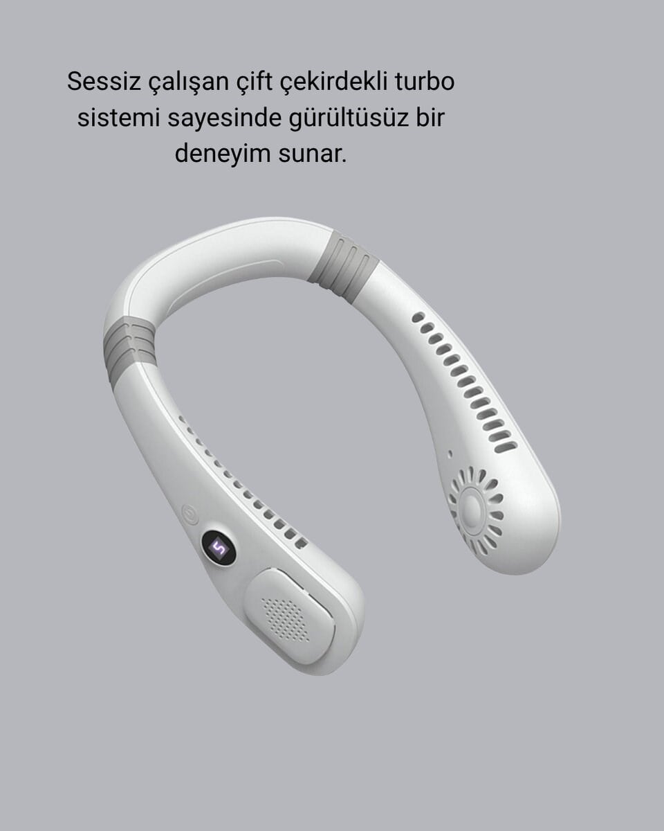 Taşınabilir Boyun Fanı Sessiz Çalışma ve USB Şarj Özellikli
