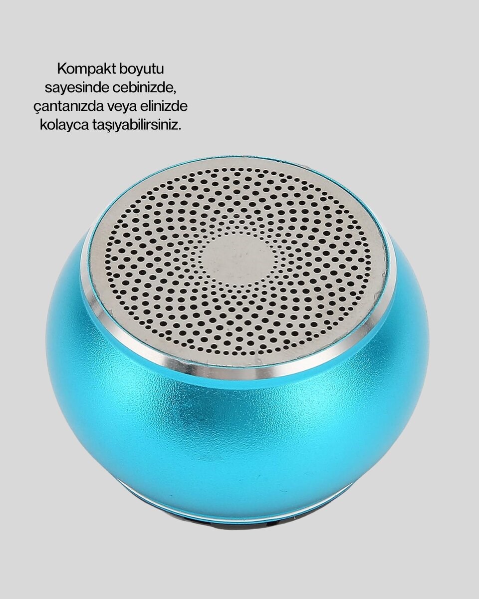 Taşınabilir Mini Bluetooth Hoparlör 9m Menzil Dahili Mikrofon