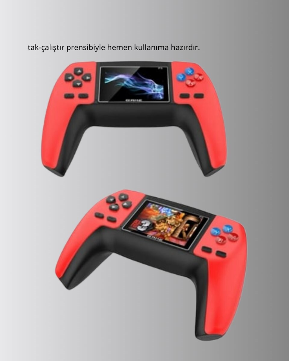 Taşınabilir Retro Oyun Konsolu – 520 Efsane Oyun Tek Cihazda