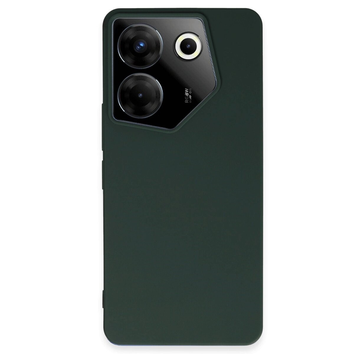 Tecno Camon 20 Pro 5g Kılıf First Silikon - Koyu Yeşil