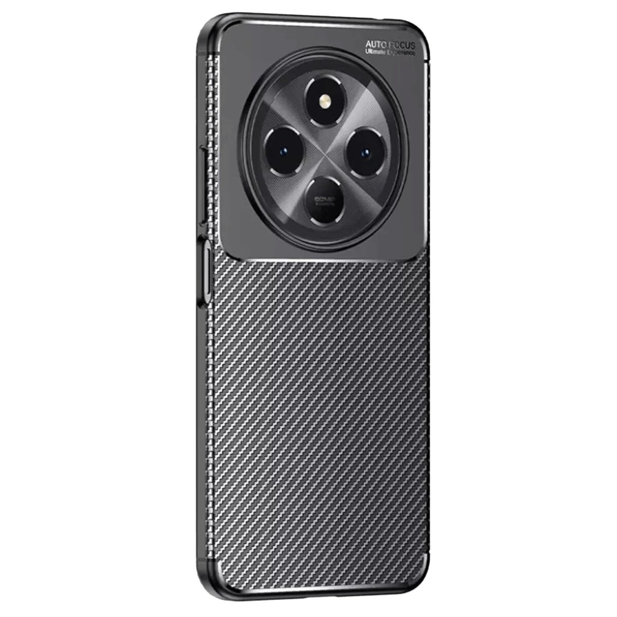 Tecno Spark 30 Kılıf Auto Focus Karbon Kapak - Siyah