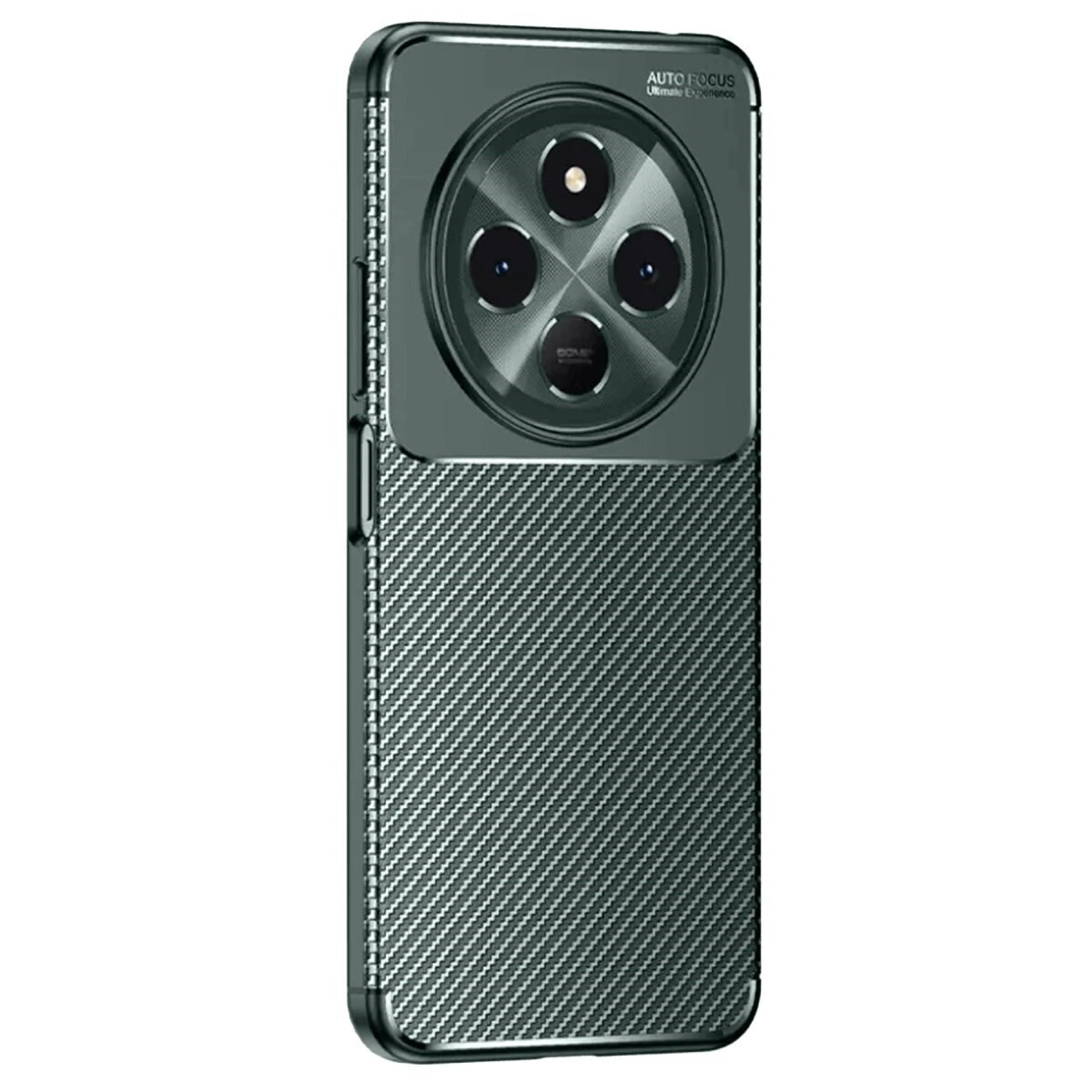 Tecno Spark 30 Kılıf Auto Focus Karbon Kapak - Koyu Yeşil
